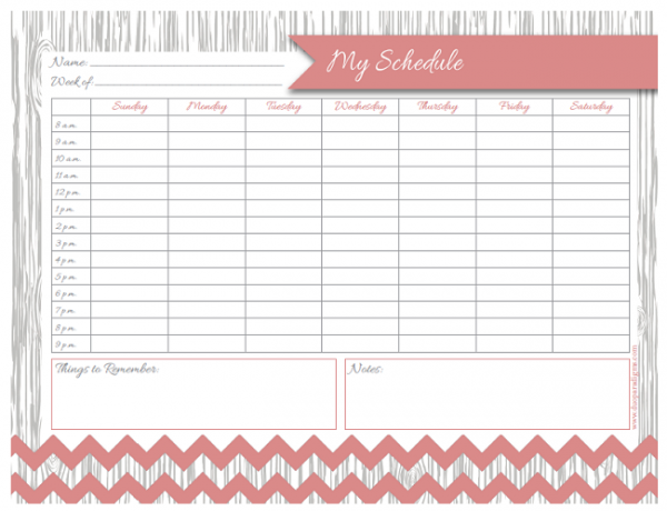 Free Daily & Weekly Schedule Printables for the Whole Family ...