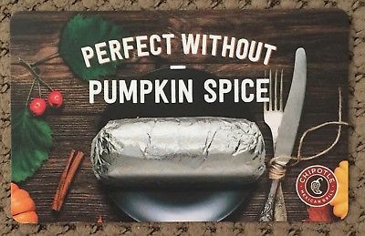 Chipotle Pumpkin Spice Gift Card